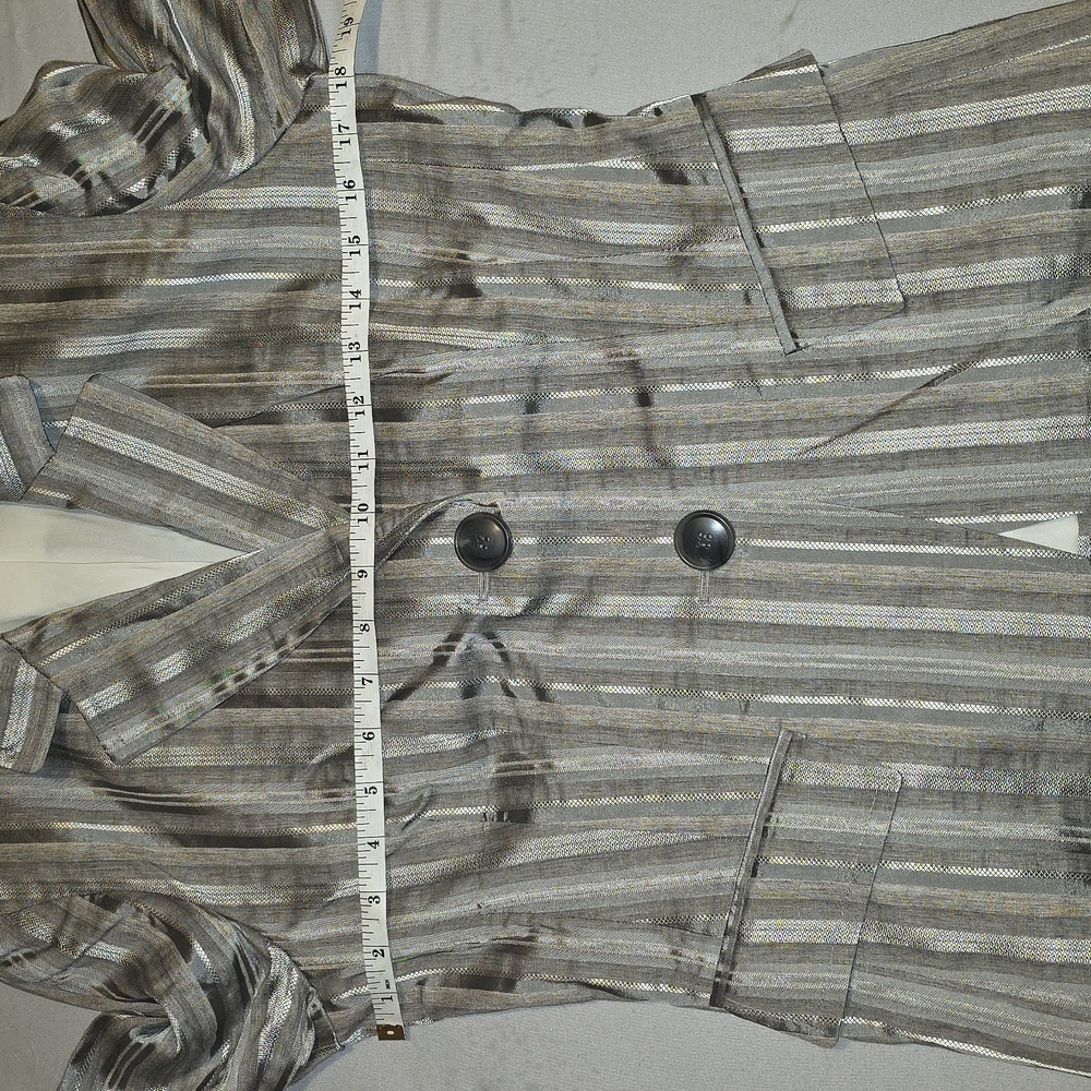 Lafayette 148 New York Metallic Striped Blazer - Picture 10 of 11